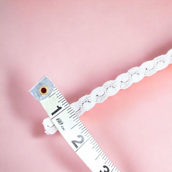 3/8” White Lace Trim - by the yard - Picture 3 of 6